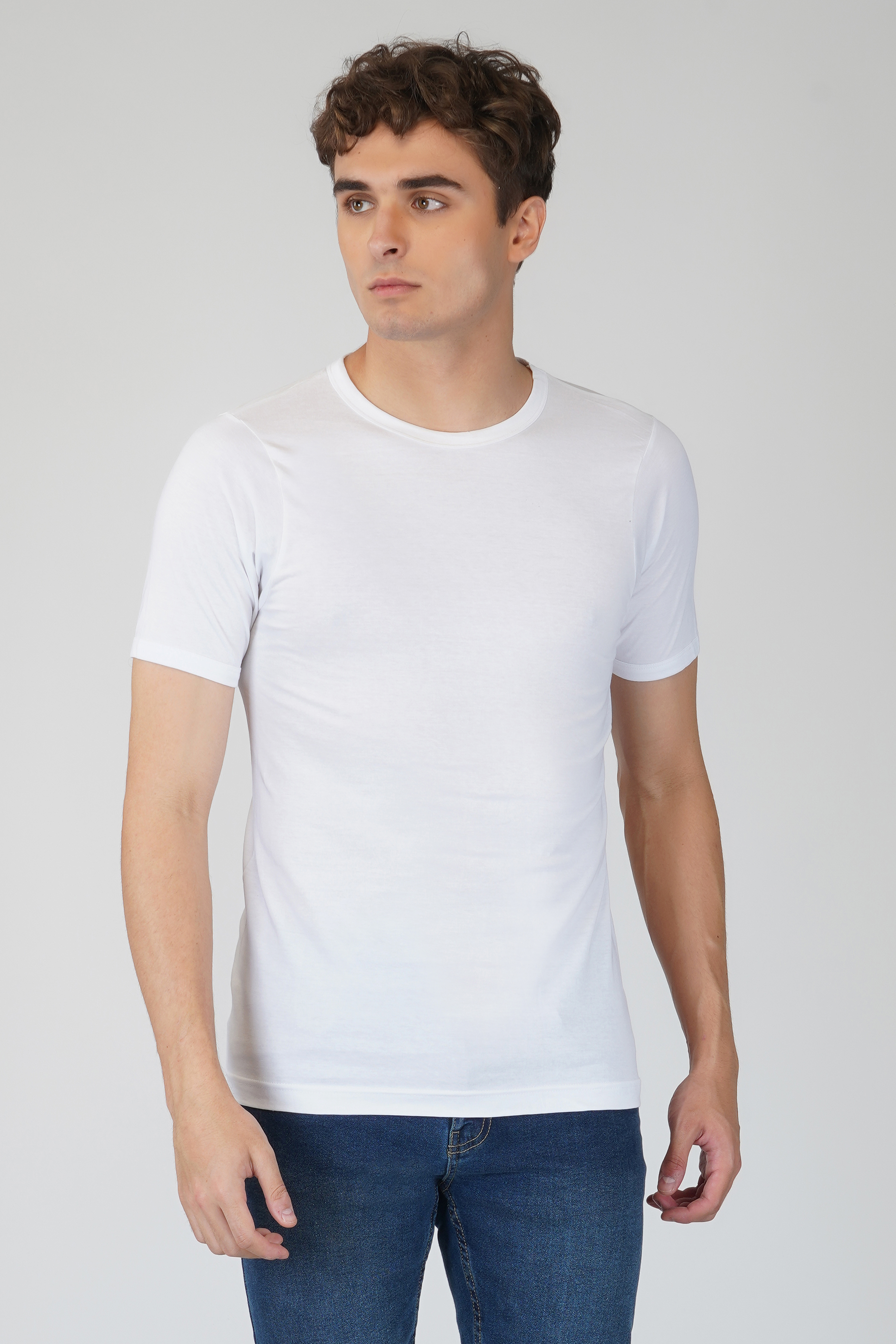 Men's Round neck T- shirt WHITE Main Image